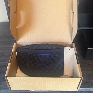 Rothy's Black and Blue Crossbody Bag